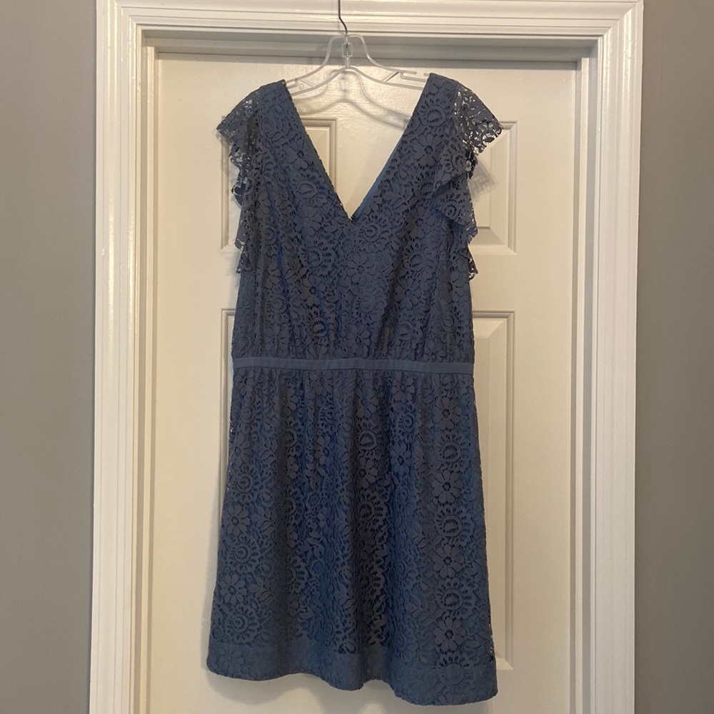 Lace Madewell Dress with Flutter Sleeve
